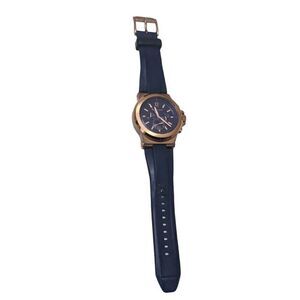 MICHAEL KORS Dylan‎ Blue Silicone Rose Gold Mens Chronograph Watch MK8295